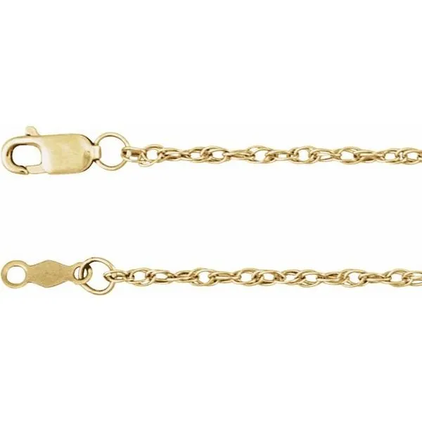 14K Yellow Gold-Filled 1.5 mm Rope 18" Chain Blocher Jewelers Ellwood City, PA