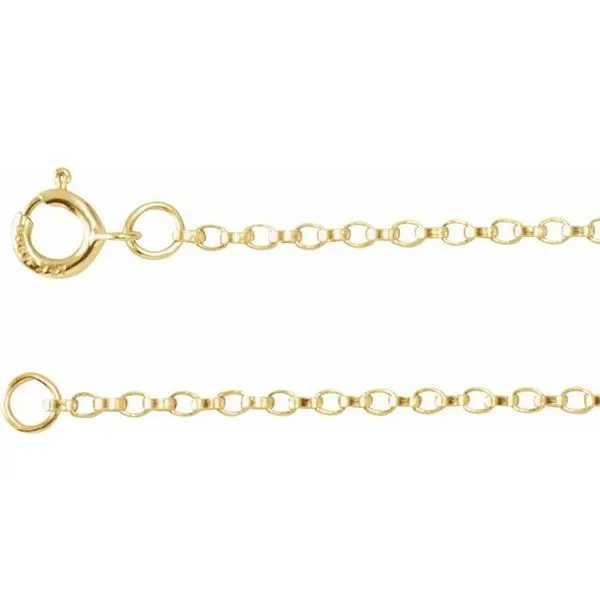 14K Yellow Gold-Filled 1.1 mm Rolo 18" Chain Blocher Jewelers Ellwood City, PA