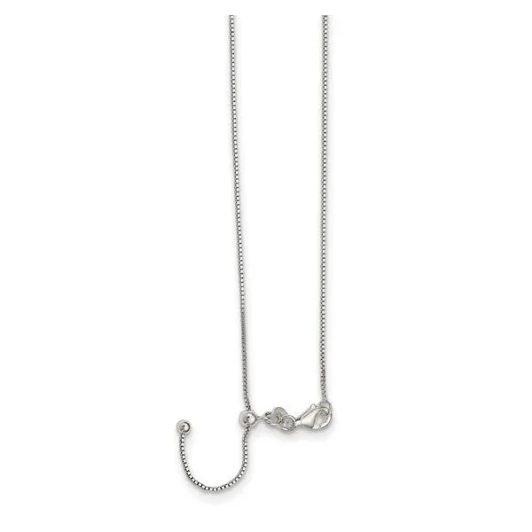 Sterling Silver Polished Adjustable Necklace 24" Blocher Jewelers Ellwood City, PA