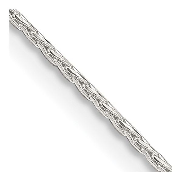 Sterling Silver 1.25mm Diamond-cut Round Spiga Chain 18
