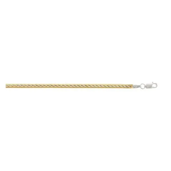 SS Reversible Two-tone Snake Chain Inspired Anklet Blocher Jewelers Ellwood City, PA