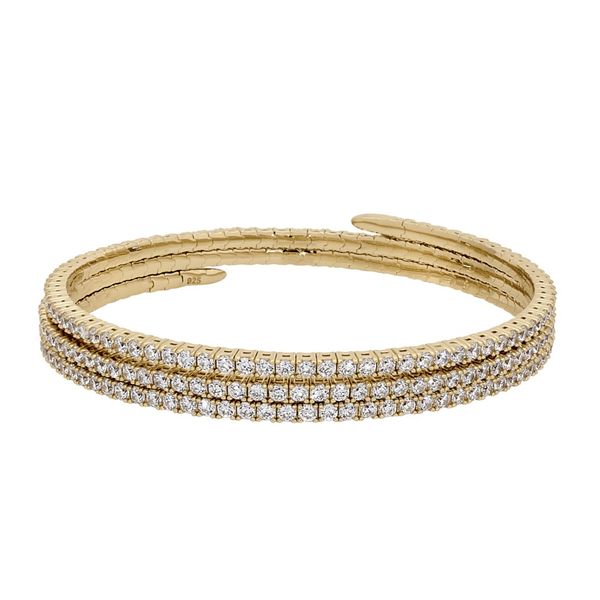 Gold Vermeil Triple Wrap Flexible Bracelet Blocher Jewelers Ellwood City, PA