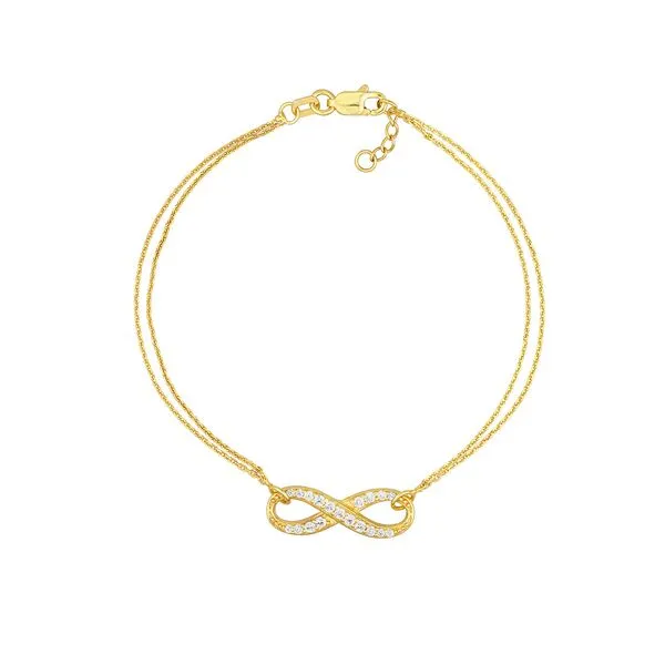 CZ Infinity Adjustable Bracelet Blocher Jewelers Ellwood City, PA