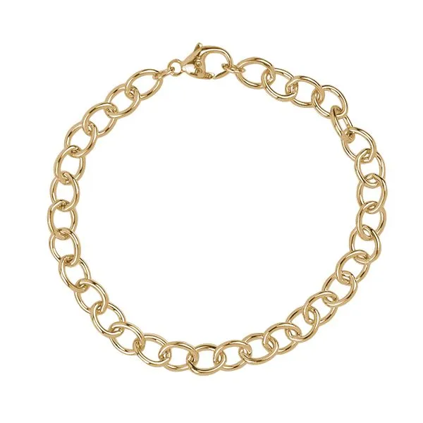 Gold Plated Sterling Silver Limited Edition Cable Link Classic Bracelet Blocher Jewelers Ellwood City, PA