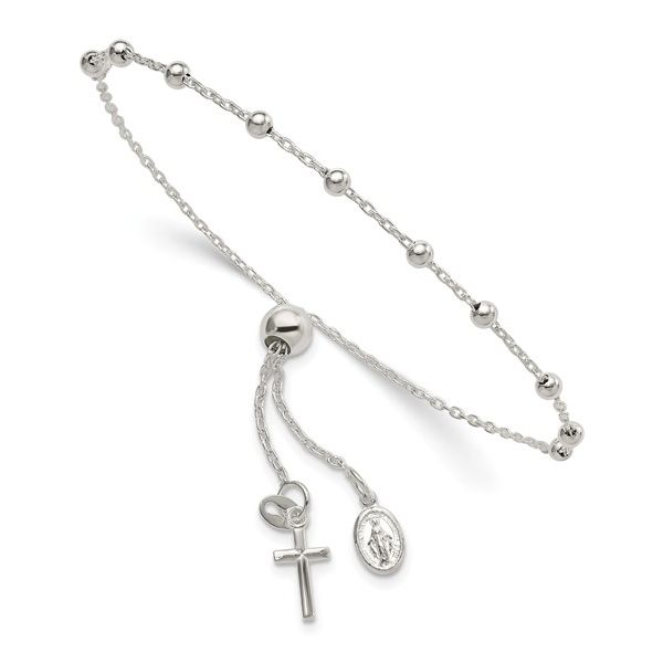 Sterling Silver Adjustable Rosary Bracelet Blocher Jewelers Ellwood City, PA
