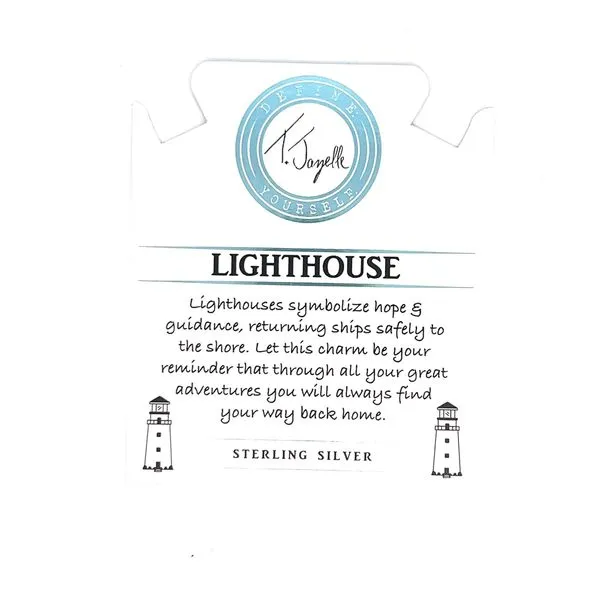 Sky Blue Jade Gemstone Bracelet with Sterling Silver Lighthouse Charm Image 2 Blocher Jewelers Ellwood City, PA
