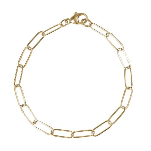 Gold Plated Paperclip Bracelet Blocher Jewelers Ellwood City, PA
