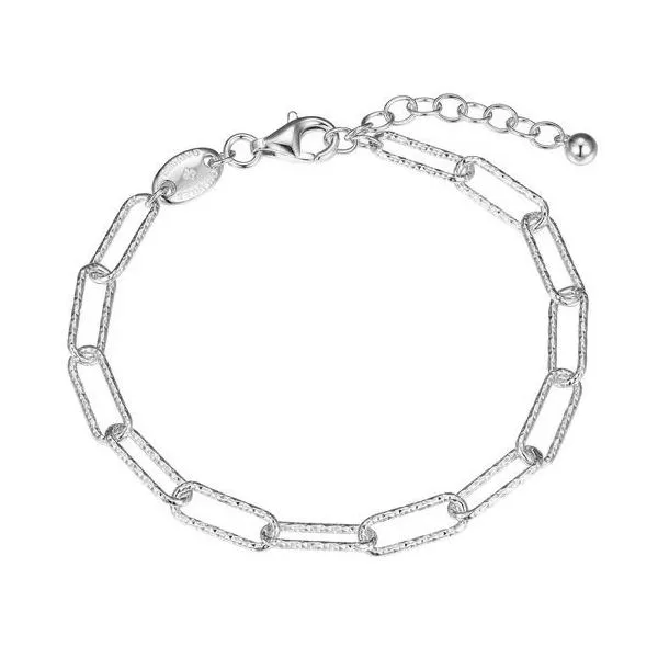 Sterling Silver Bracelet made with Diamond Cut Paperclip Chain Blocher Jewelers Ellwood City, PA