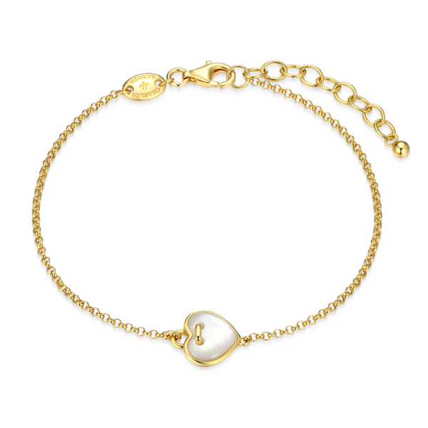 Amour Genuine Mother of Pearl Bracelet, 6.75