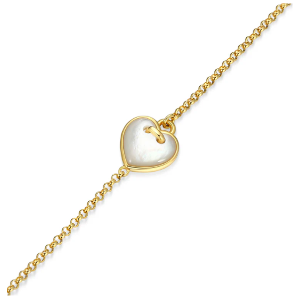Amour Genuine Mother of Pearl Bracelet, 6.75