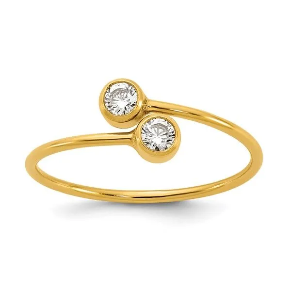 1/20 14K Gold Filled CZ 1.0mm Adjustable Ring, Size 6 Blocher Jewelers Ellwood City, PA