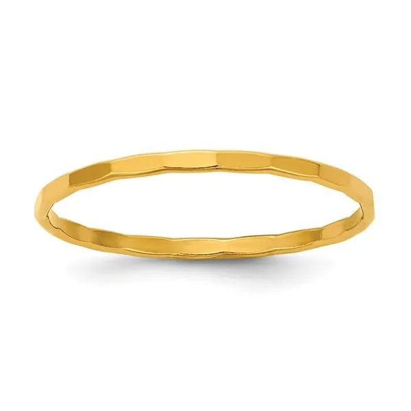 1/20 14K Gold Filled Hammered 1.25mm Stacking Ring, Size 7 Blocher Jewelers Ellwood City, PA