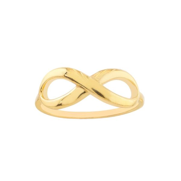 Infinity Gold Plated Sterling Silver Ring Size 7 Blocher Jewelers Ellwood City, PA