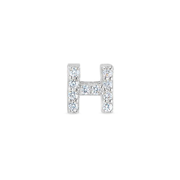 H - Sterling Silver Micropave Initial Charm Blocher Jewelers Ellwood City, PA