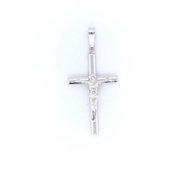 Silver Crucifix Charm Blocher Jewelers Ellwood City, PA