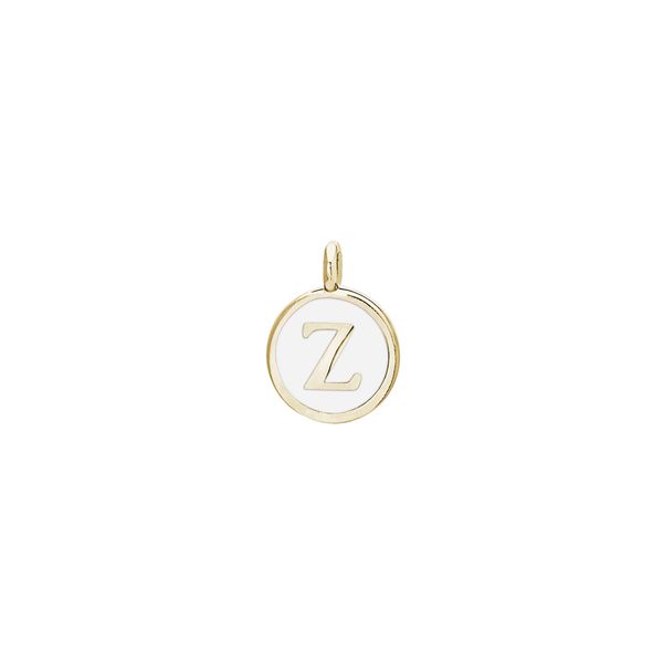 Z - Gold-Plated White Enamel Initial Charm Blocher Jewelers Ellwood City, PA