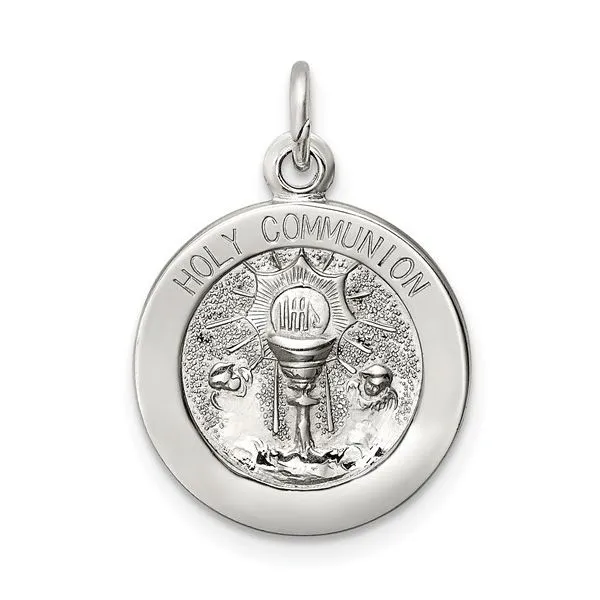 Sterling Silver Holy Communion Medal Blocher Jewelers Ellwood City, PA