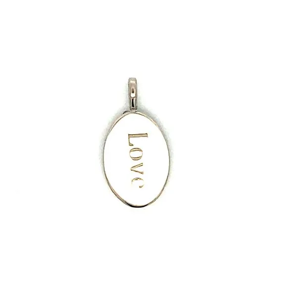 Sterling Silver Love Oval Charm Blocher Jewelers Ellwood City, PA