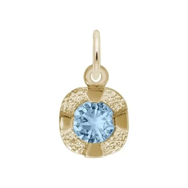 Gold-Plated Sterling Silver Petite December Birthstone Charm Blocher Jewelers Ellwood City, PA