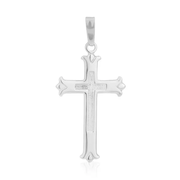 Simple Sterling Silver Cross Charm Blocher Jewelers Ellwood City, PA