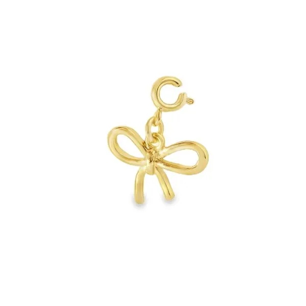 Gold Plated Bow Charm with Spring Ring Blocher Jewelers Ellwood City, PA