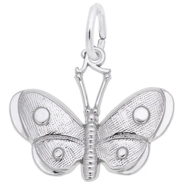 Sterling Silver Spotted Wings Butterfly Charm Blocher Jewelers Ellwood City, PA