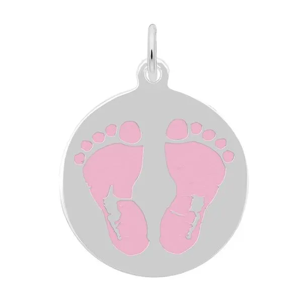 SS Painted Baby Feet Disc Charm – Pink Blocher Jewelers Ellwood City, PA