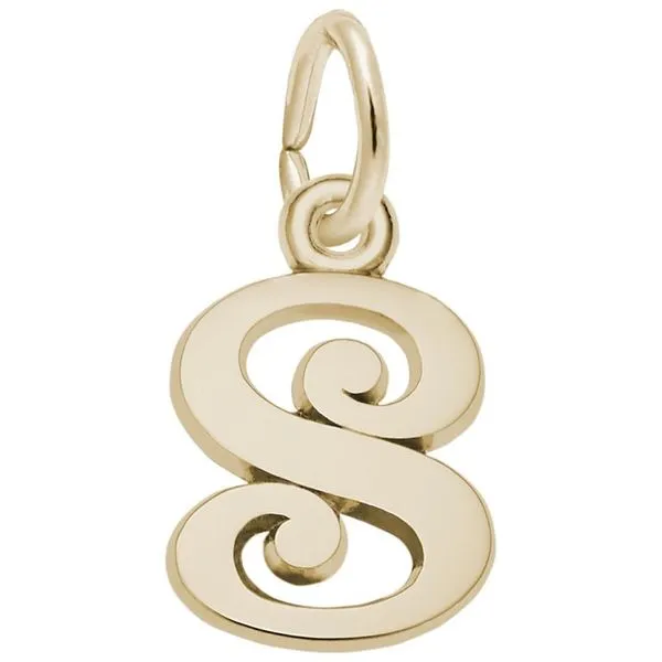 GP Curly Initial S Accent Charm 0.35