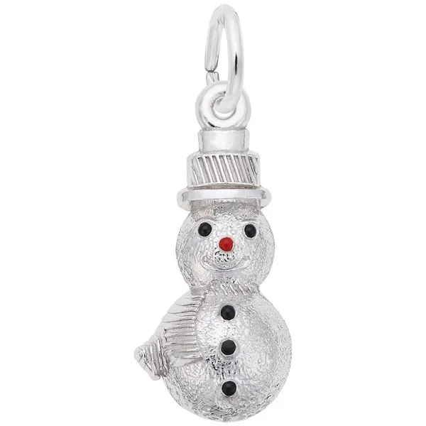 SS Snowman Charm 0.39 in x 0.74 in Blocher Jewelers Ellwood City, PA