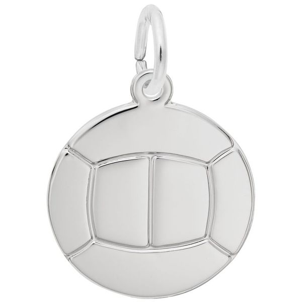 SS Flat Volleyball Charm 0.65 in x 0.64 in Blocher Jewelers Ellwood City, PA