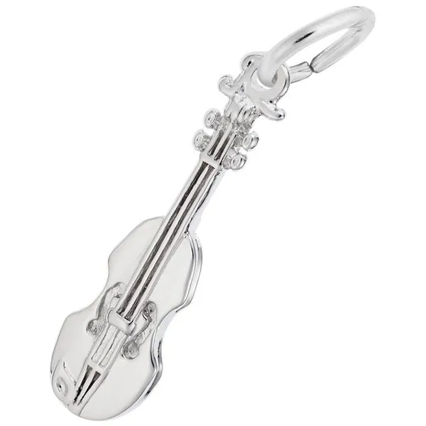 SS Violin Accent Charm 0.29 in x 0.8 in Blocher Jewelers Ellwood City, PA