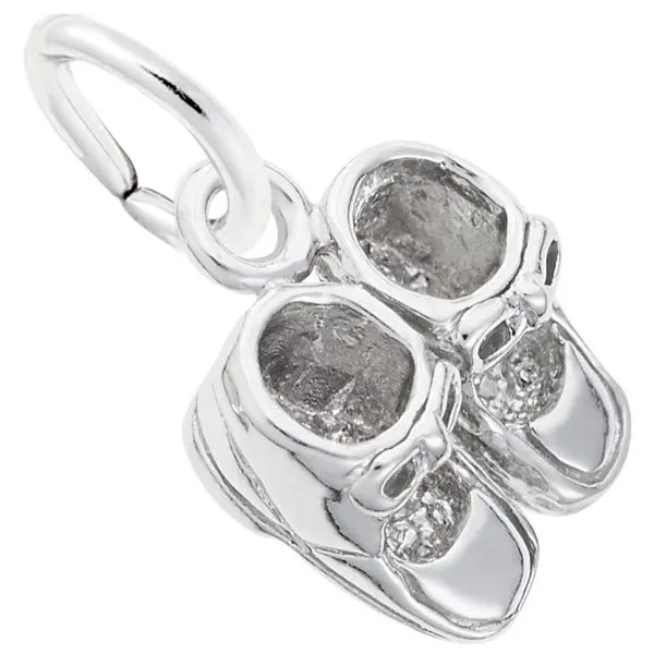 SS Baby Booties Accent Charm  0.36 in x 0.42 in Blocher Jewelers Ellwood City, PA