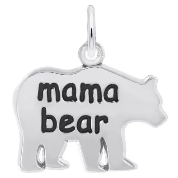 SS Mama Bear Charm 0.76 in x 0.67 in Blocher Jewelers Ellwood City, PA