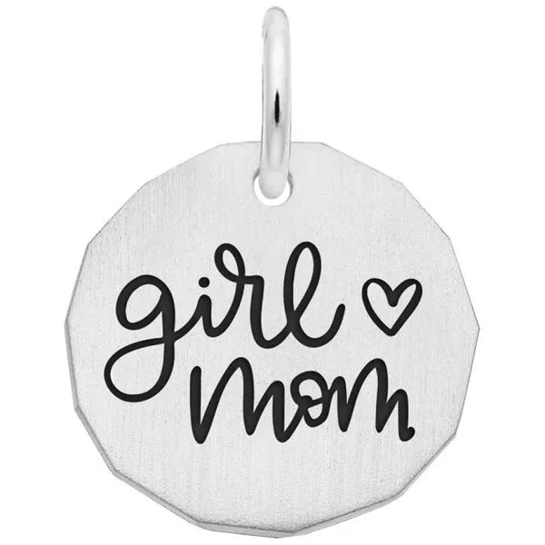 SS New Girl Mom Charm 0.63 in x 0.63 in Blocher Jewelers Ellwood City, PA