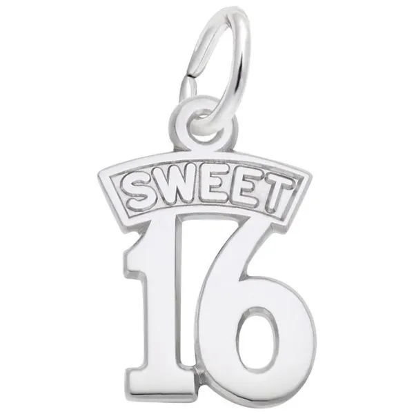 SS Sweet 16 Charm 0.43 in x 0.49 in Blocher Jewelers Ellwood City, PA