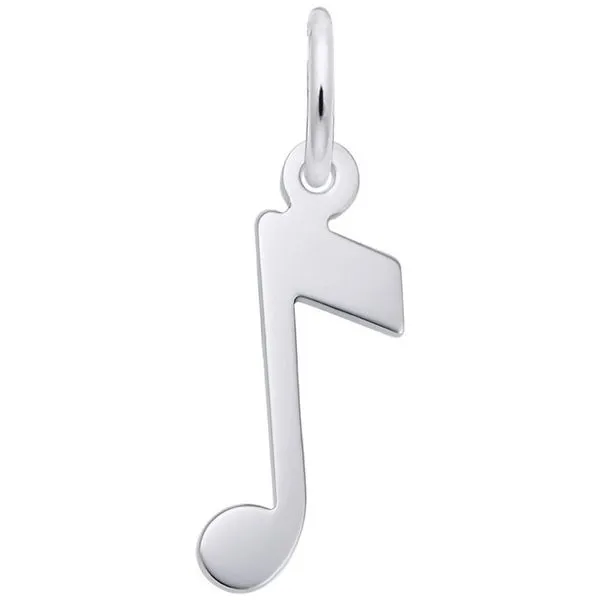 SS Music Note Charm 0.25 in x 0.6 in Blocher Jewelers Ellwood City, PA