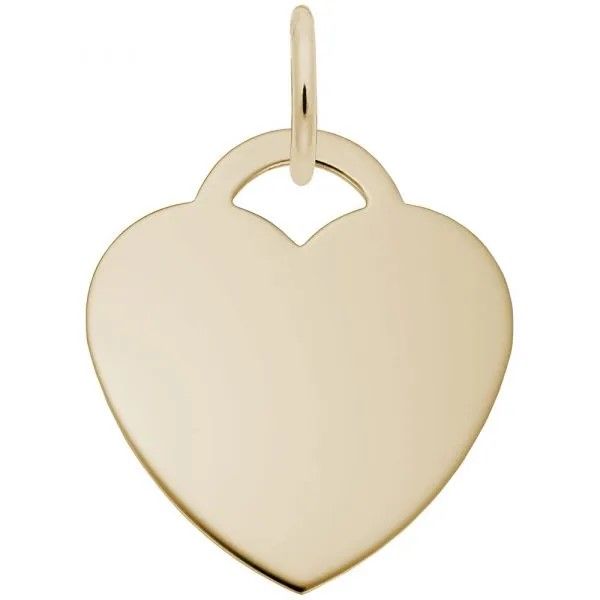Sterling Silver Gold Plated Large Heart Charm Blocher Jewelers Ellwood City, PA