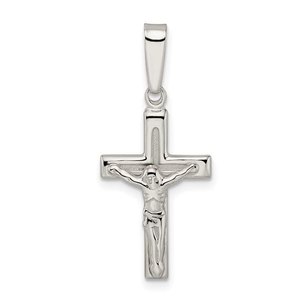Sterling Silver Polished Cricifix Pendant Blocher Jewelers Ellwood City, PA