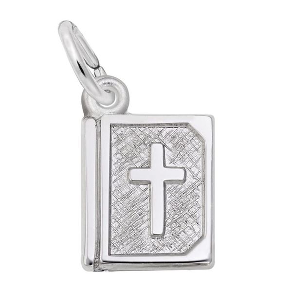 SS Bible Accent Charm 0.36 in x 0.41 in Blocher Jewelers Ellwood City, PA