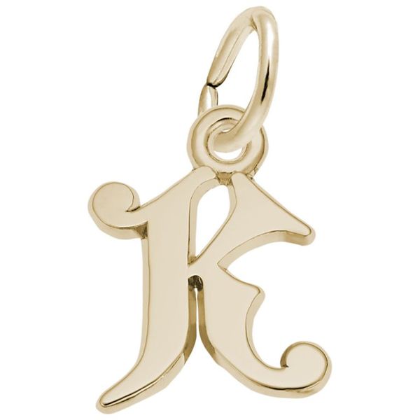 GP Curly Initial K Accent Charm 0.35