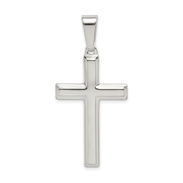 Sterling Silver Polished Cross Pendant, 20 xz 34mm Blocher Jewelers Ellwood City, PA