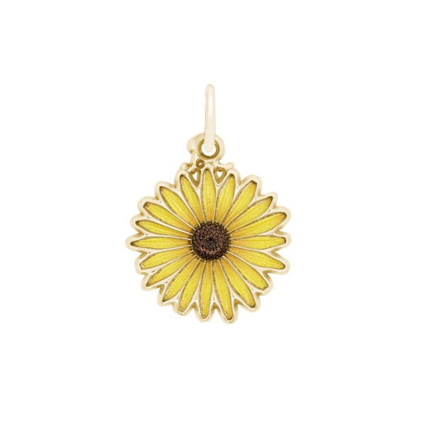 GP Painted Black Eyed Susan Charm Blocher Jewelers Ellwood City, PA