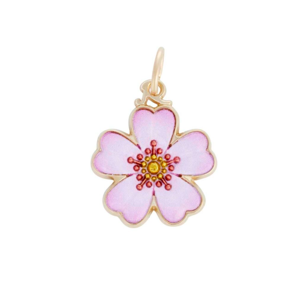 GP Painted Cherry Blossom Charm Blocher Jewelers Ellwood City, PA