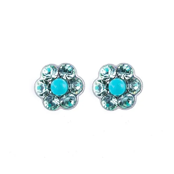 Silver Petite Flower Post Earrings in Athena Blocher Jewelers Ellwood City, PA