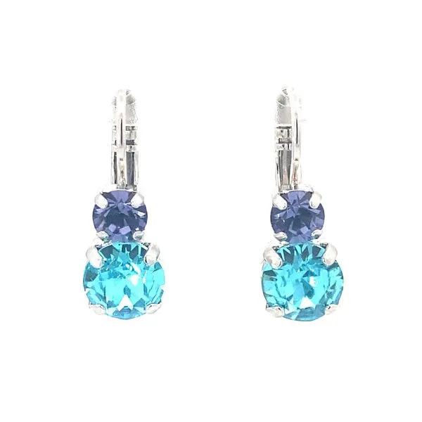 Mariana - Purple and Teal 2 Stone Dangle Leverback Blocher Jewelers Ellwood City, PA