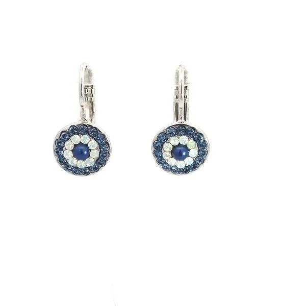 Mariana - Blue and White Floral Leverback Blocher Jewelers Ellwood City, PA