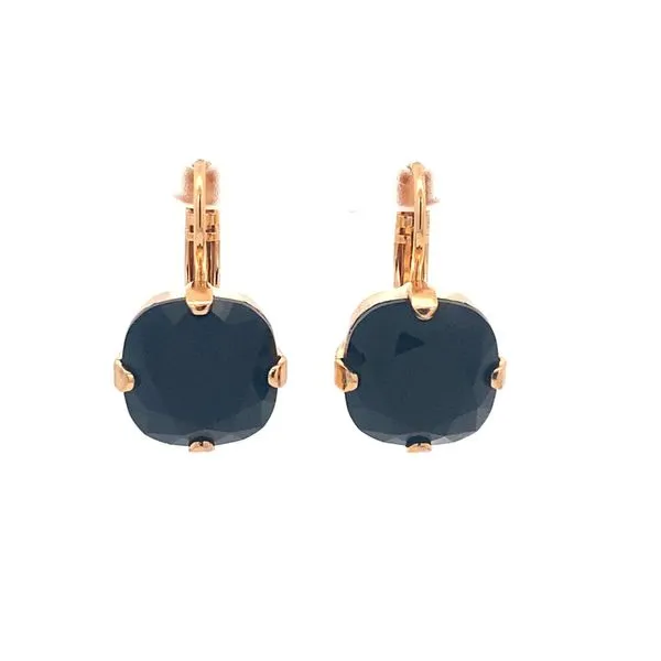 Mariana - Gold Plated Jet Black Dangle Leverbacks Blocher Jewelers Ellwood City, PA