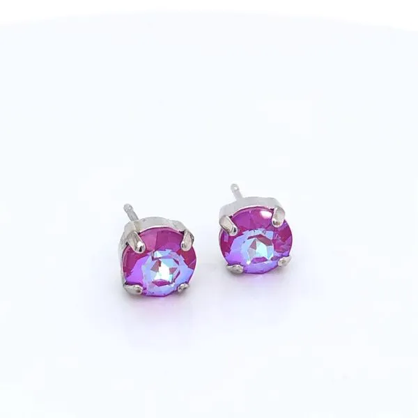 White Stud Earrings in Sun-Kissed 