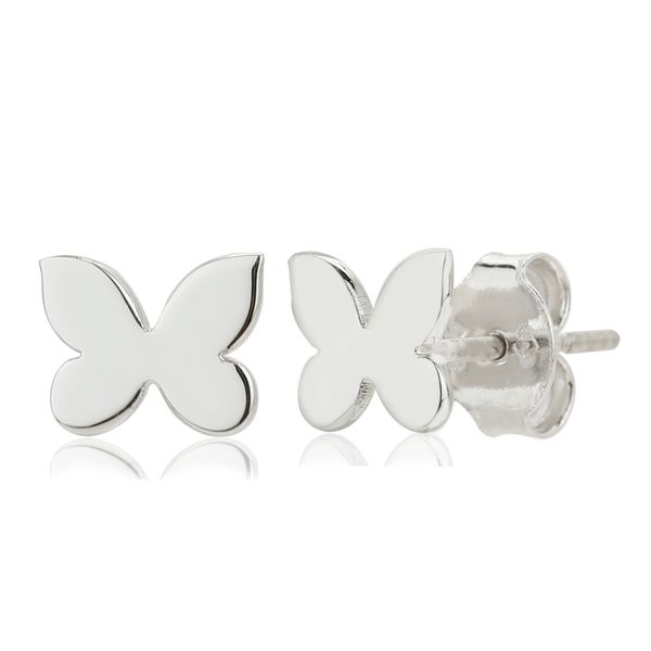 Sterling Silver Butterfly Stud Earrings Blocher Jewelers Ellwood City, PA