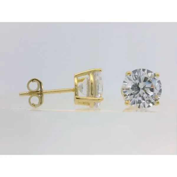 Sterling Silver Gold Plated 8mm Stud Blocher Jewelers Ellwood City, PA